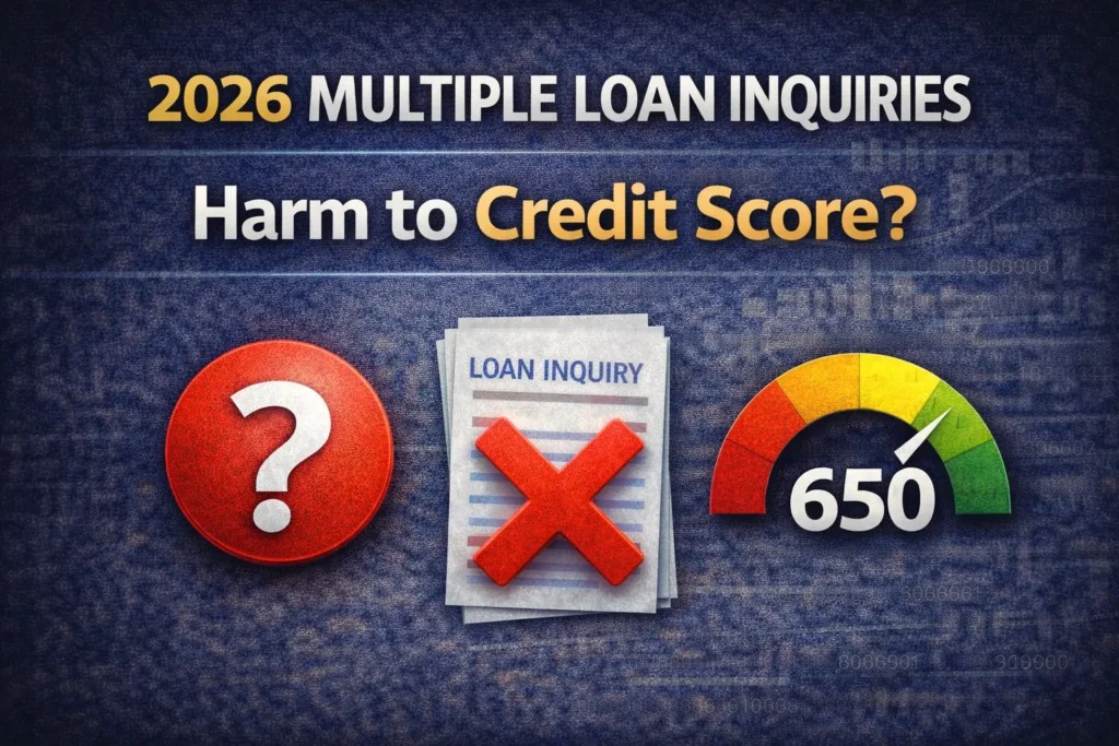 2026 loan inquiries impact on credit score showing multiple checks and approval risk