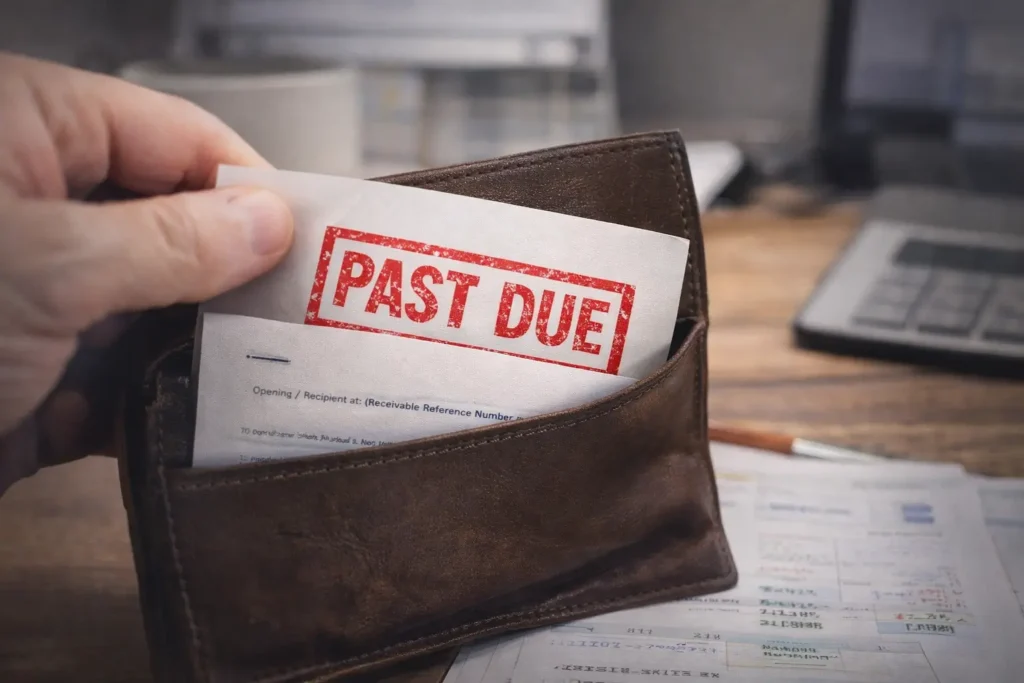 연체 기록이 대출 승인에 미치는 영향을 설명하는 금융 이미지