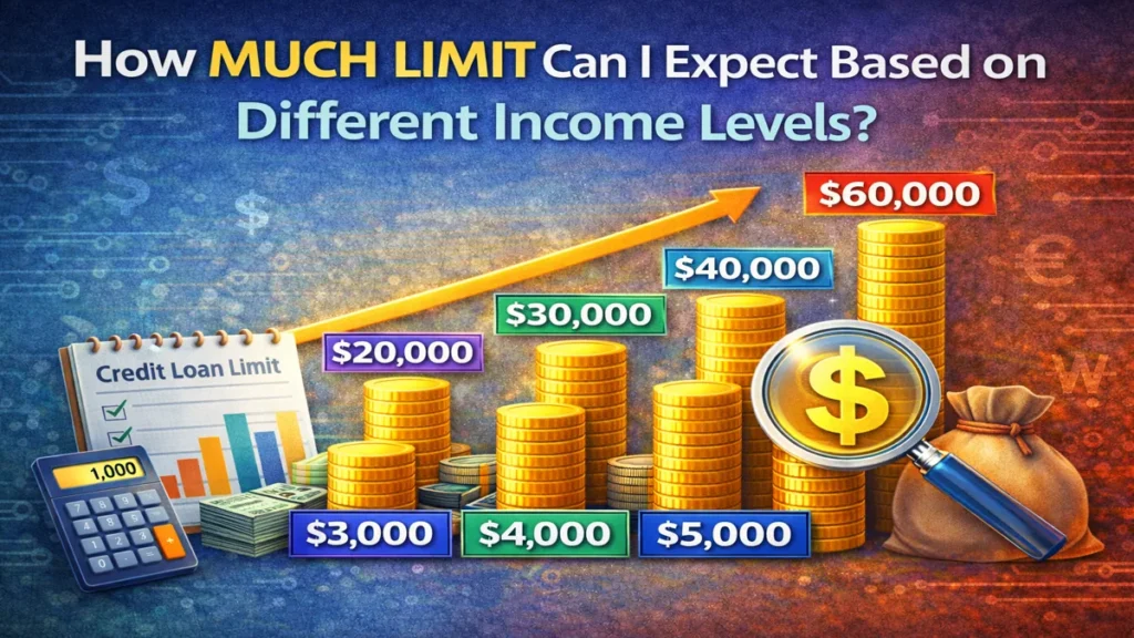 Expected credit loan limit by income level with example brackets and estimated limit ranges