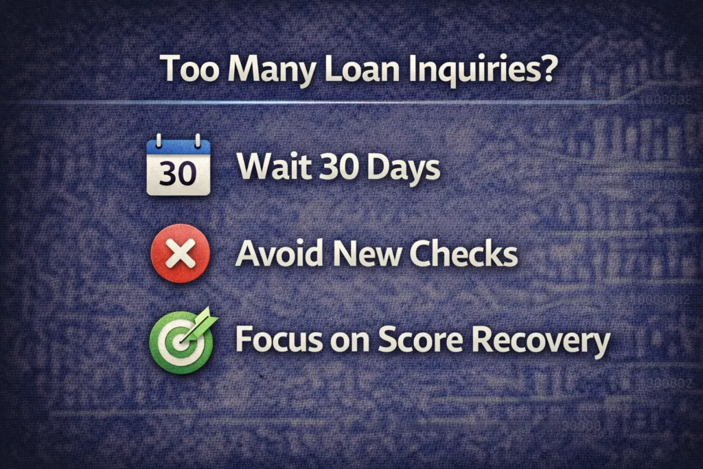 Steps to recover after too many loan inquiries and protect your credit score