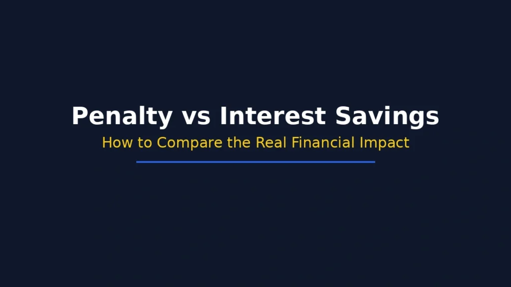 Comparison between prepayment penalty and interest savings to evaluate real financial impact