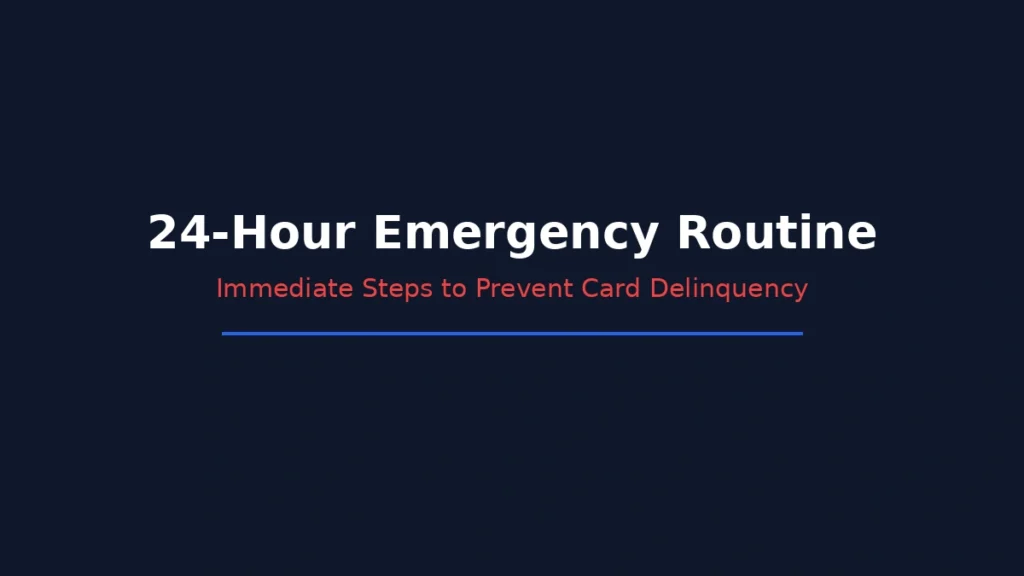 24 hour emergency routine to prevent credit card delinquency with immediate action steps