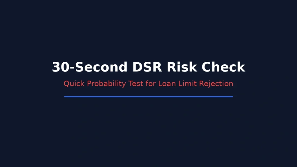 30 second DSR risk check to estimate probability of loan limit rejection