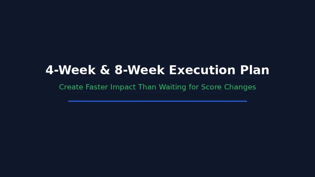 4 week and 8 week execution plan to create faster loan approval impact than waiting for credit score changes
