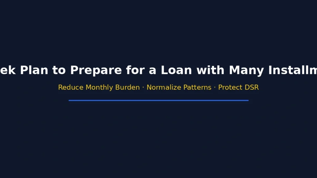 Four week plan to prepare for a loan with many installments by reducing monthly burden and protecting DSR