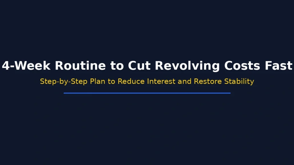 Four week routine to cut revolving credit costs fast with a step by step interest reduction plan