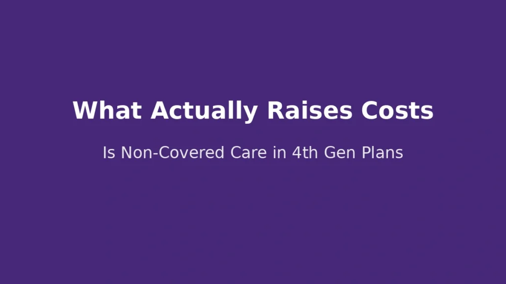 Non covered medical expenses in 4th generation insurance plans are the main factor increasing actual costs