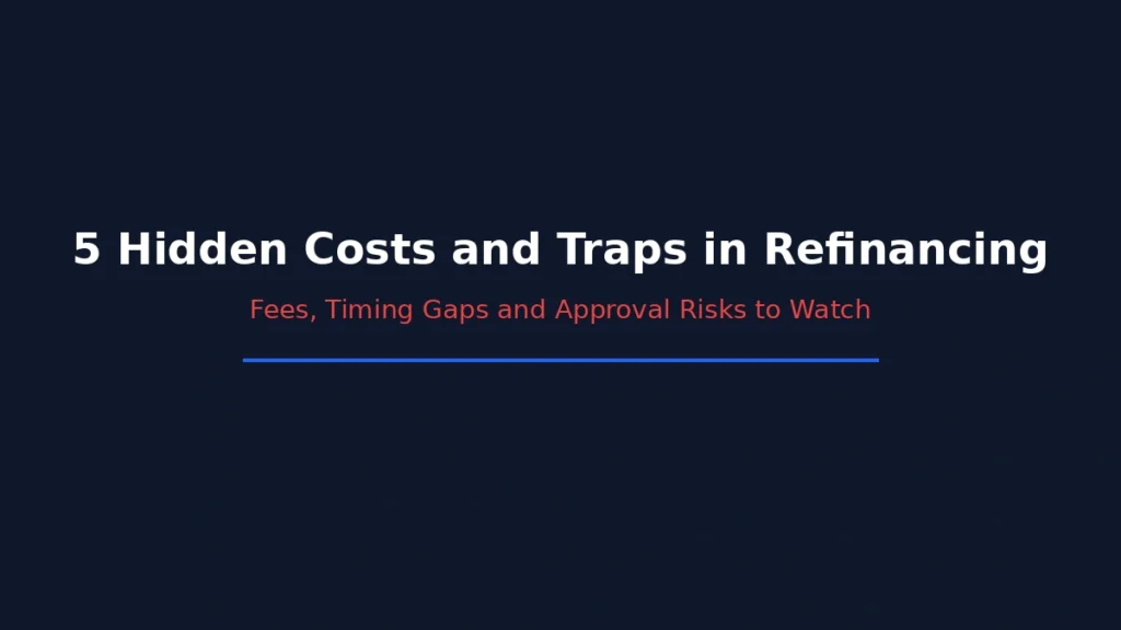 Five hidden costs and traps in refinancing including fees timing gaps and approval risks