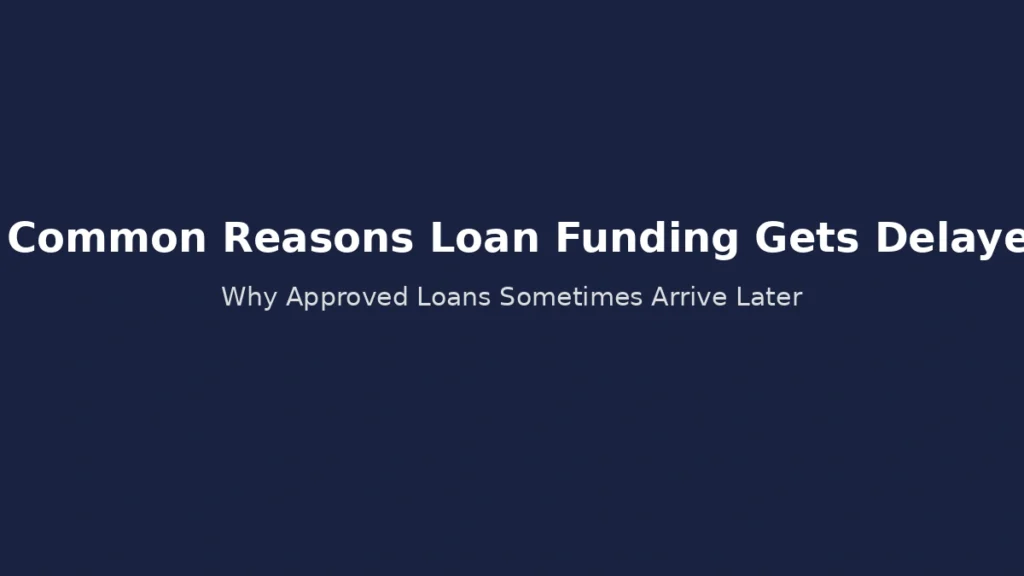 Seven common reasons why personal loan funding can be delayed after approval