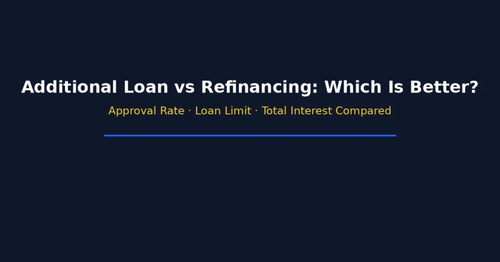 Additional loan vs refinancing comparison based on approval rate loan limit and total interest in 2026