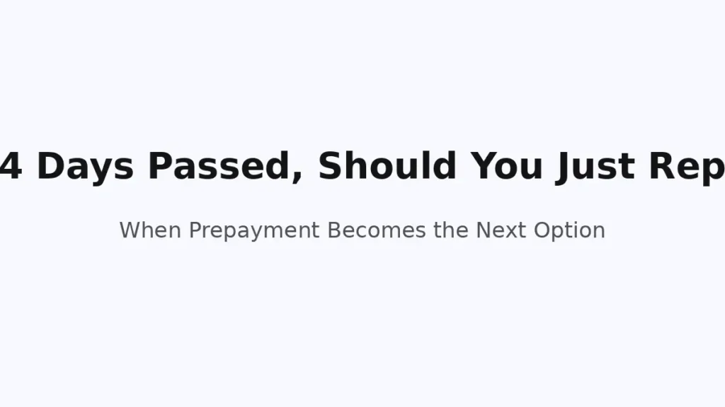 What to consider if the 14 day loan withdrawal period has passed and prepayment becomes the next option