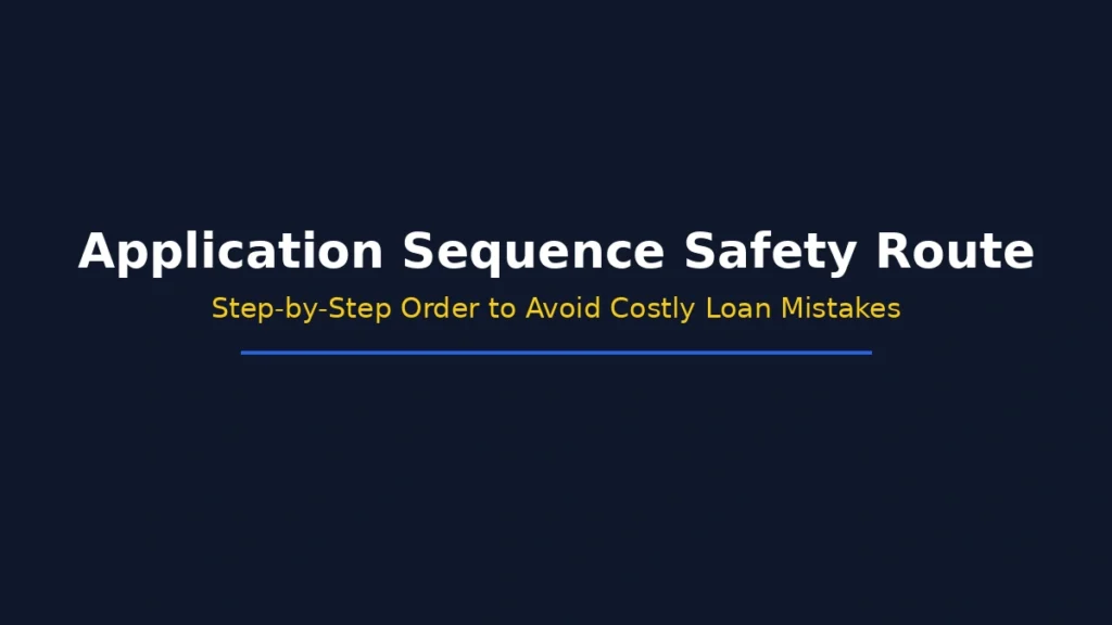 Safe loan application sequence showing step by step order to avoid costly mistakes