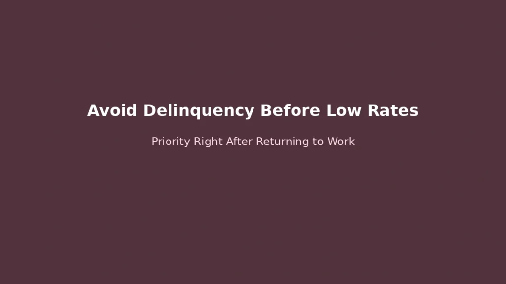 When near credit card delinquency prioritize avoiding missed payments over securing low interest rates after returning to work