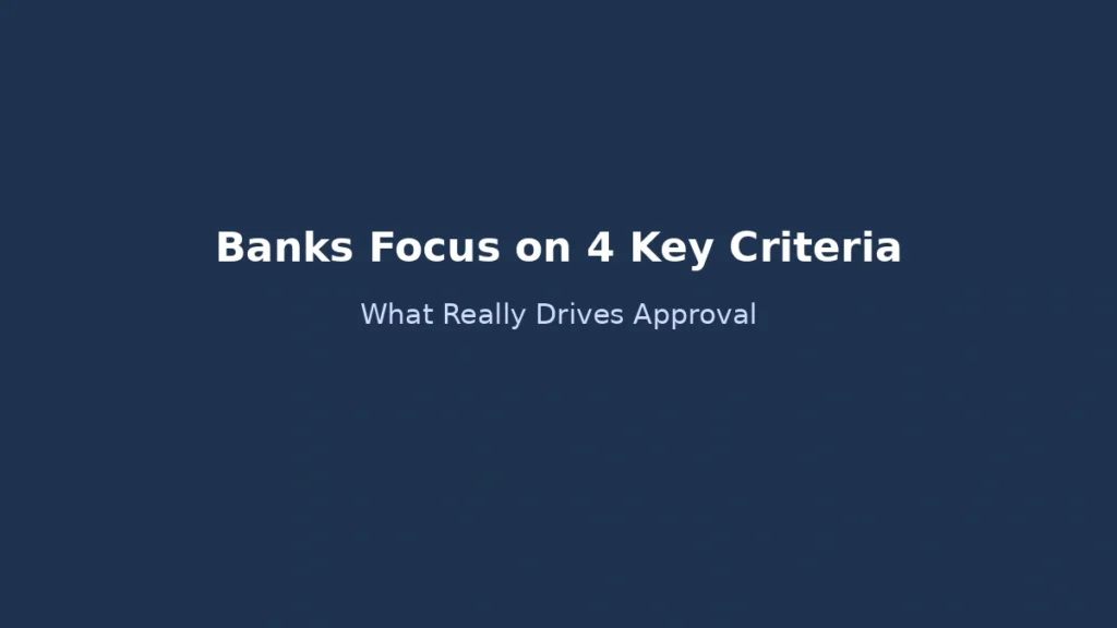 Four main criteria banks use to evaluate loan applications including income employment debt and credit history
