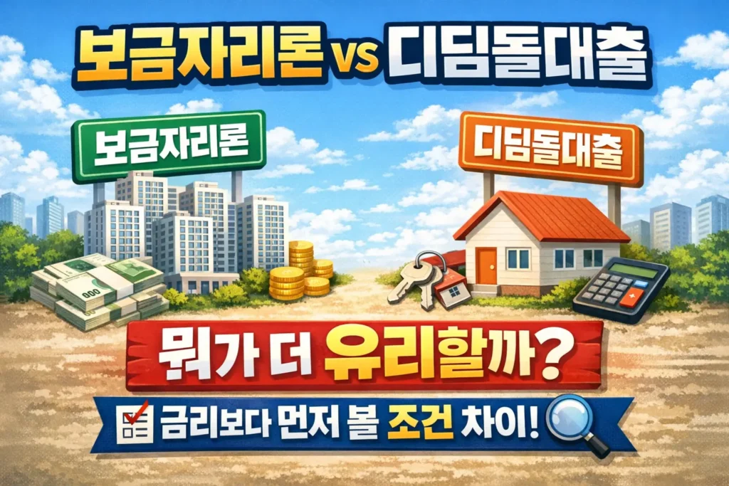 Bogeumjari loan vs Didimdol loan comparison including eligibility conditions and key differences beyond interest rates