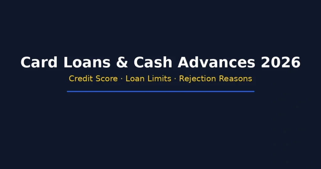 Card loans and cash advances impact in 2026 including credit score loan limits and rejection reasons