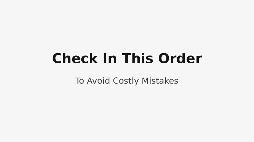 Practical order to check loan or payment settings to avoid costly mistakes