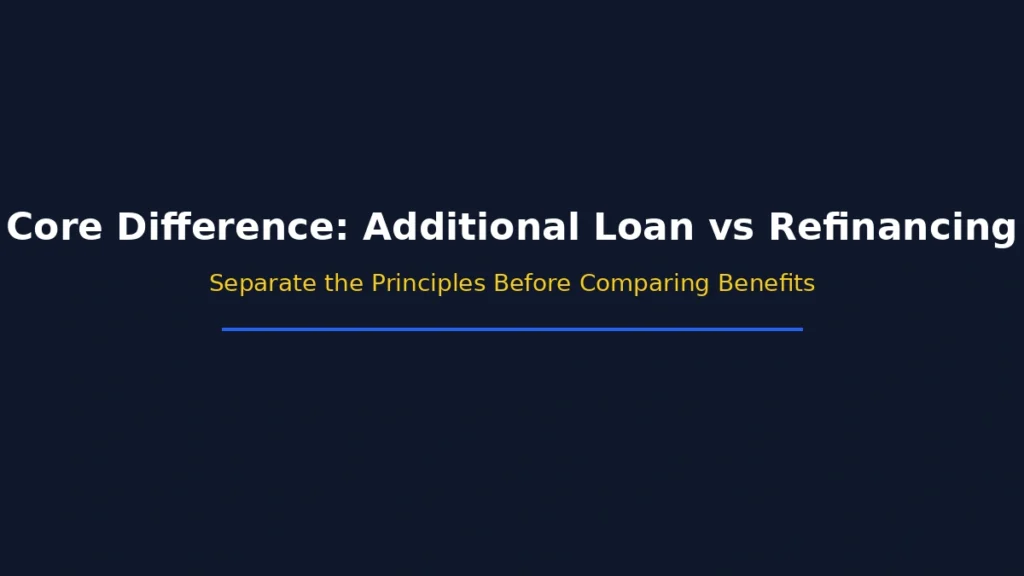 Core difference between additional loan and refinancing separating fundamental principles