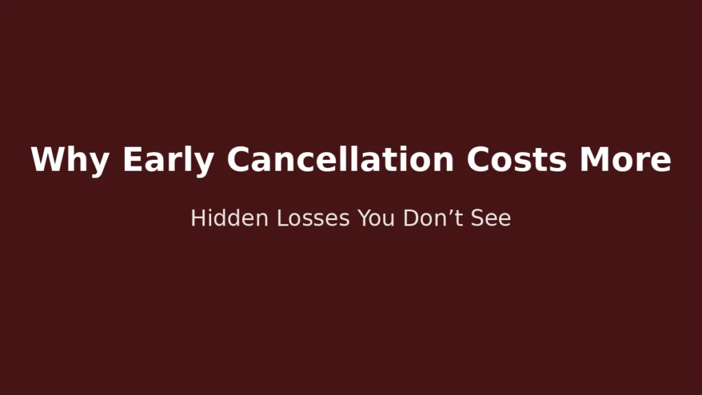 Why early cancellation of insurance leads to higher losses and hidden financial disadvantages