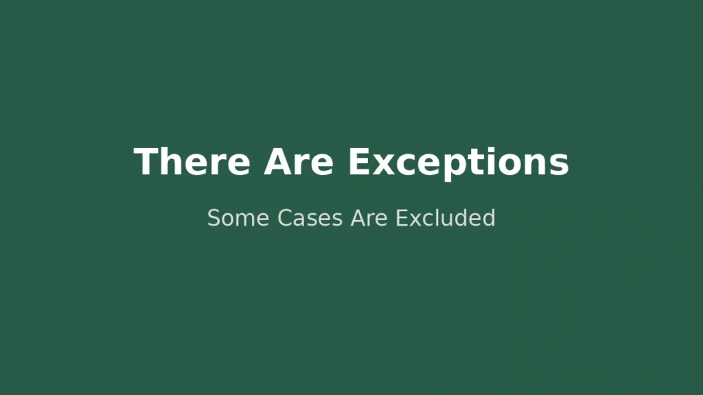 Exceptions where insurance cost increase does not apply and excluded cases explained