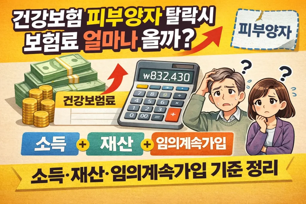 Health insurance premium increase after losing dependent status including income assets and voluntary continuation enrollment rules