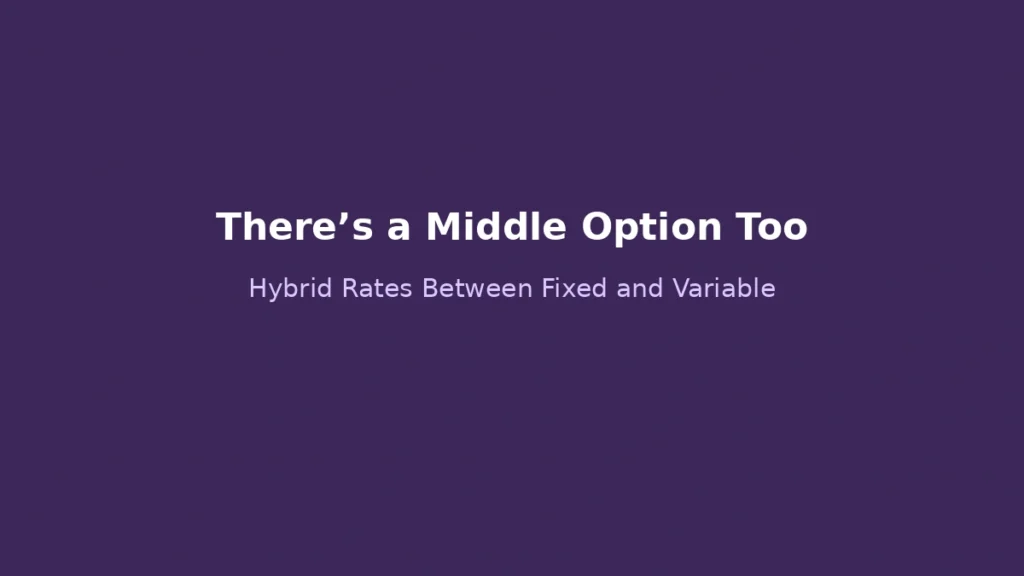 Hybrid interest rate option between fixed and variable rates offering balanced risk and flexibility in loan decisions