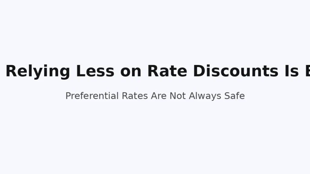 Situations where relying less on preferential loan interest rate discounts may be safer