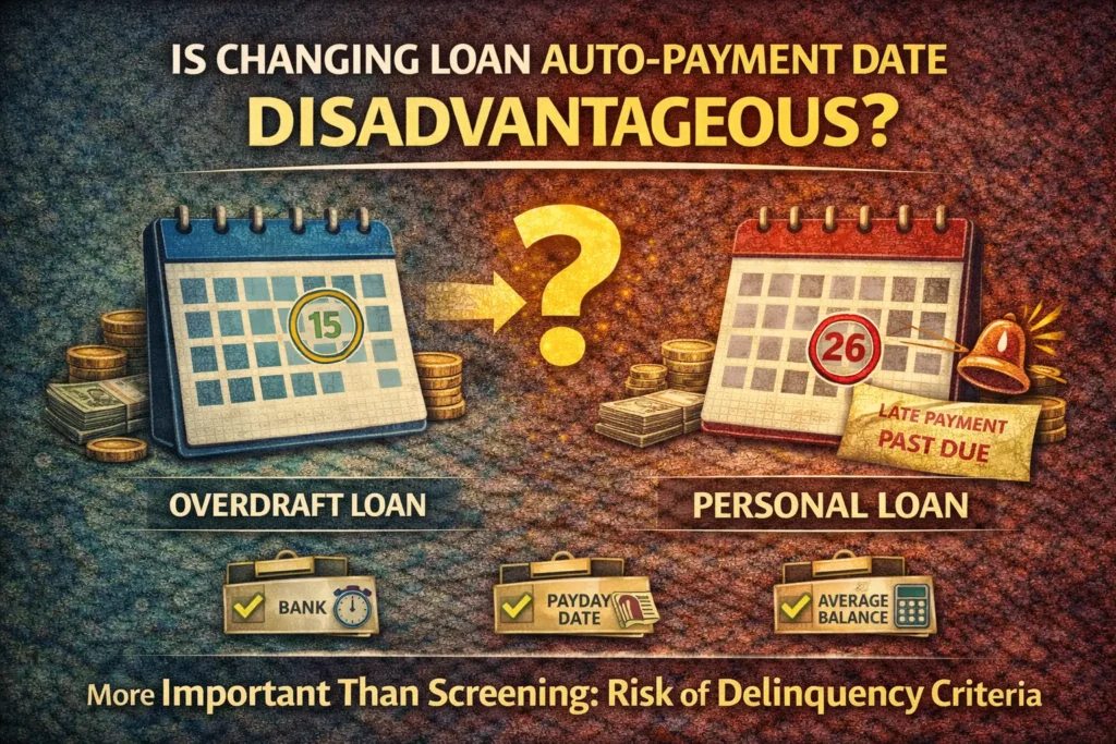Changing loan auto debit date and how it affects late payment risk and loan repayment management