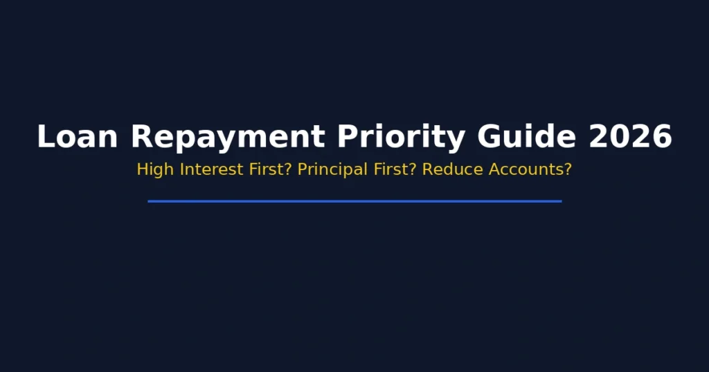 Loan repayment priority guide for 2026 including high interest first principal first and reducing accounts strategy