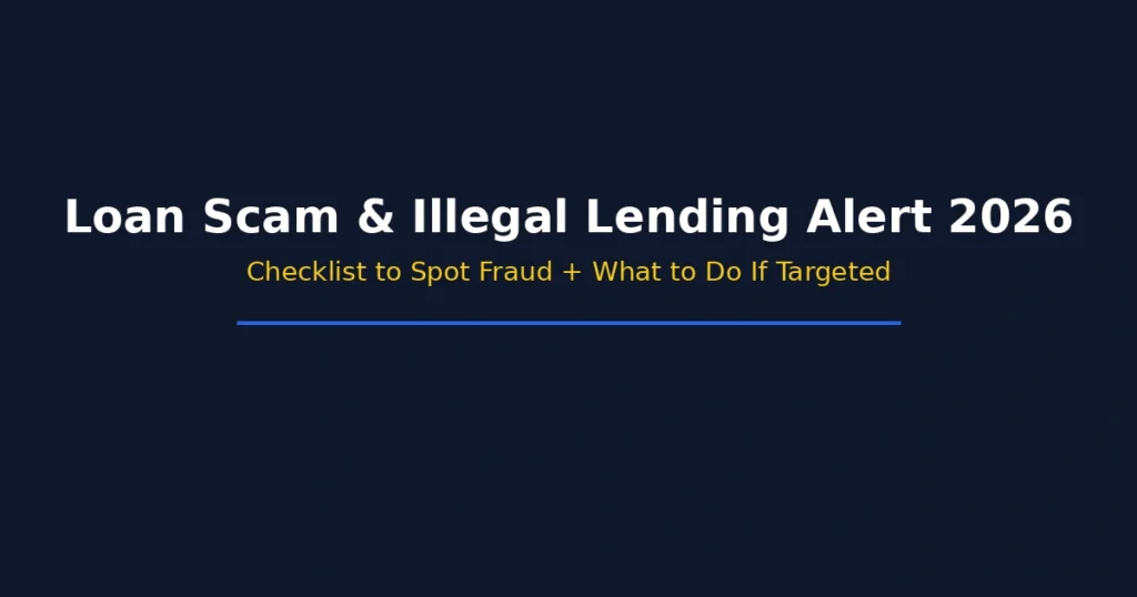 Loan scam and illegal lending checklist for 2026 including how to spot fraud and what to do if targeted