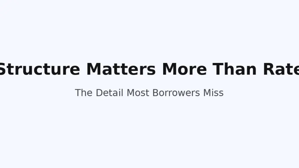 Loan structure can matter more than interest rate when choosing a personal loan
