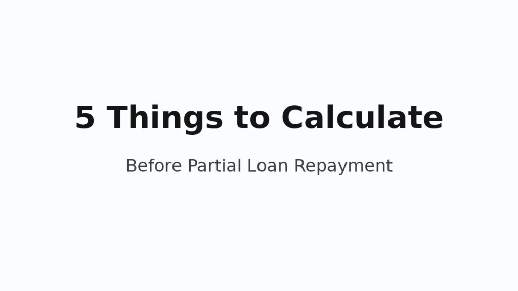 Five things to calculate before making a partial repayment on a personal loan