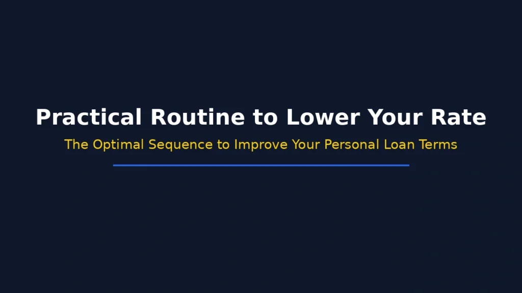 Practical routine to lower your personal loan rate with the optimal improvement sequence