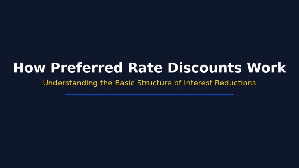 Basic structure of preferred interest rate discounts and how interest reductions work