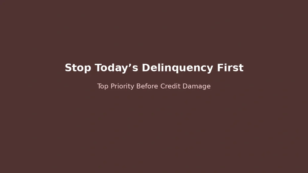 Preventing delinquency today should be the top priority before credit damage when facing imminent loan repayment issues