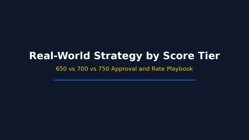 Real world loan strategy by credit score tier 650 700 and 750 including approval and interest rate approach