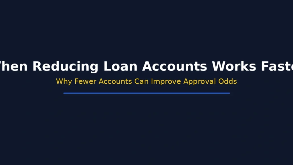 When reducing the number of loan accounts improves approval odds from a lending perspective