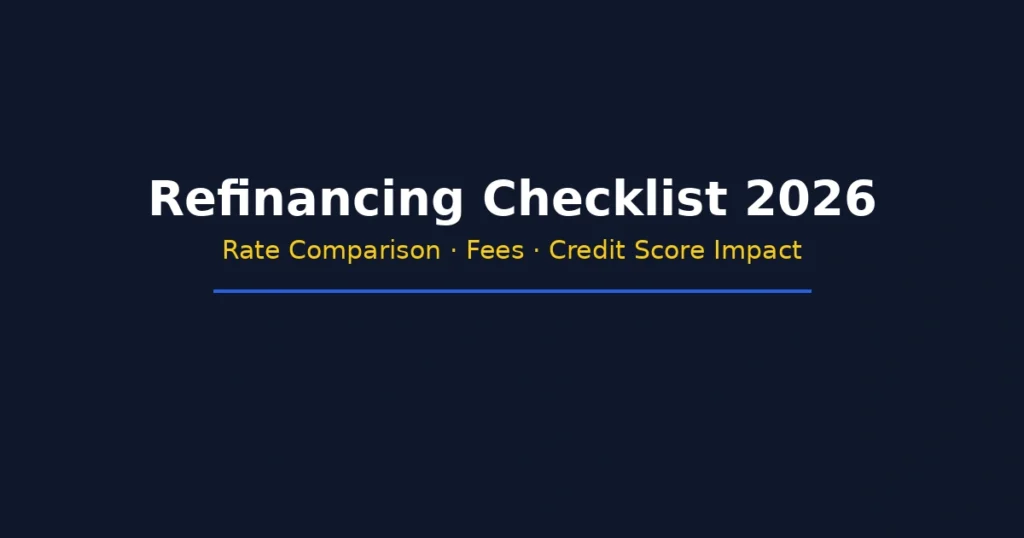 Refinancing checklist for 2026 including rate comparison fees and credit score impact