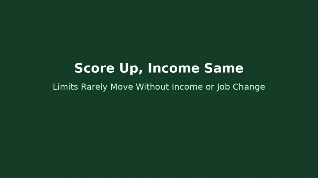 Loan limits do not increase significantly if income and employment status remain unchanged despite higher credit score