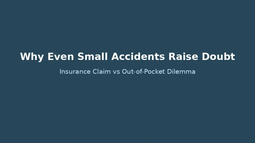 Why people hesitate to file insurance claims for small accidents due to premium increase and long term impact