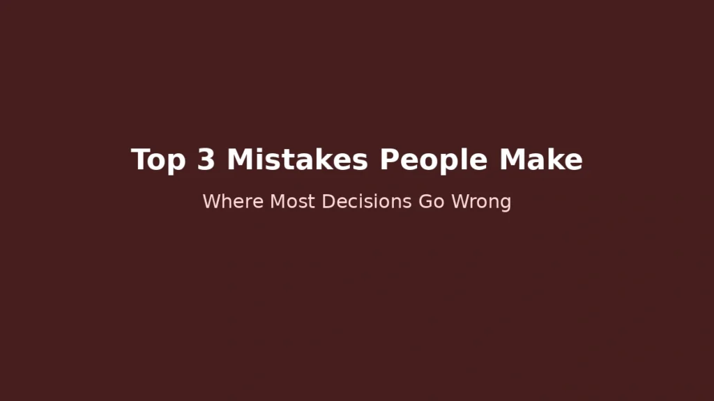 Top three common mistakes people make when choosing financial products or managing credit and tax strategies