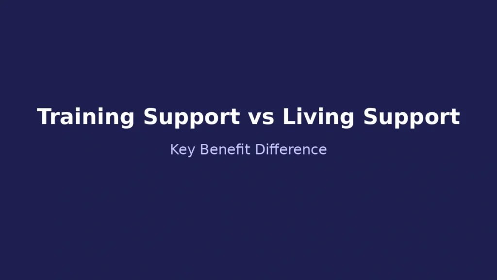 Difference between training support and living plus job support benefits explained clearly