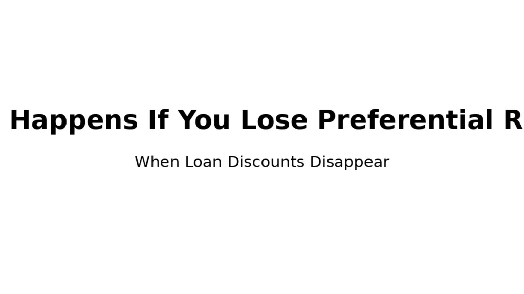 What happens if preferential loan interest rate conditions are not maintained