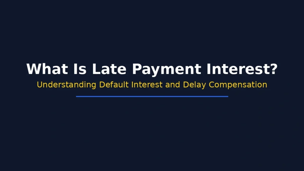 What late payment interest is including default interest and delay compensation explanation