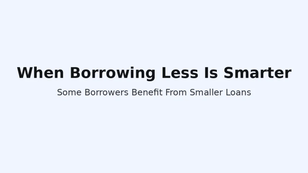 Situations where borrowing less than the maximum personal loan limit is usually more beneficial