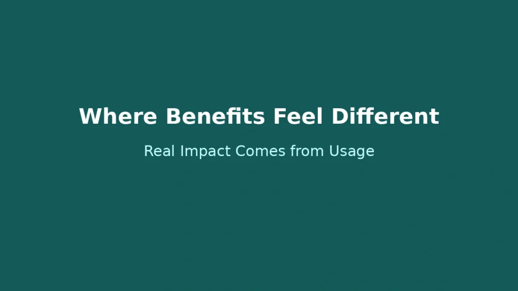 Where actual insurance benefits differ based on real usage patterns and coverage conditions