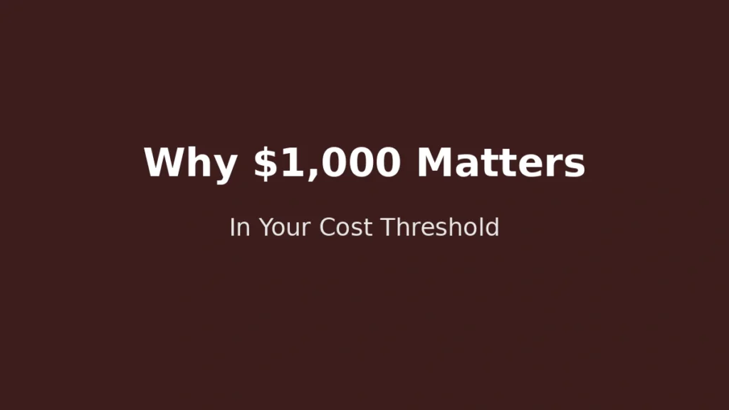Why 1000 dollars is an important threshold in insurance cost and medical expense structure
