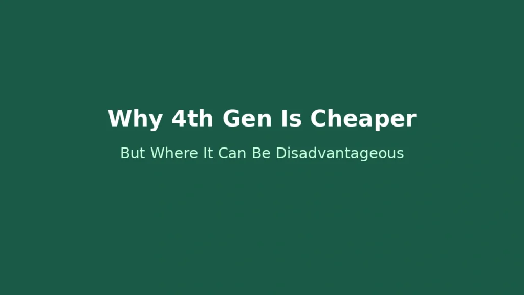 Why fourth generation insurance is cheaper and where it becomes disadvantageous depending on usage patterns