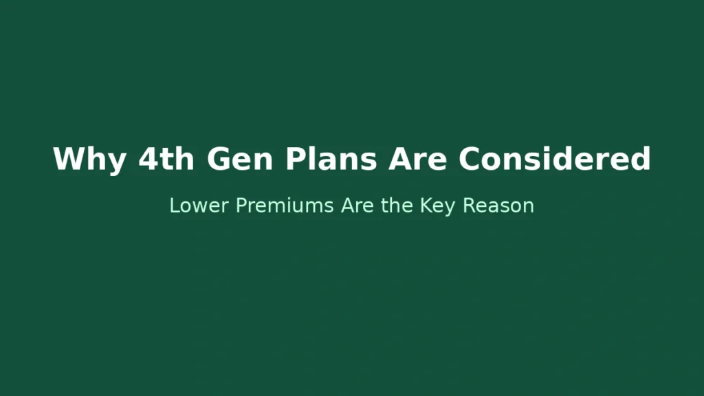 Why fourth generation insurance plans are popular due to lower premiums and cost advantages