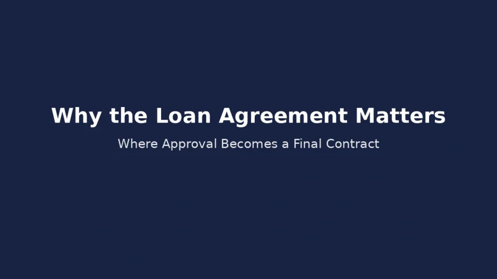 Why a personal loan agreement matters where approval becomes a final binding contract